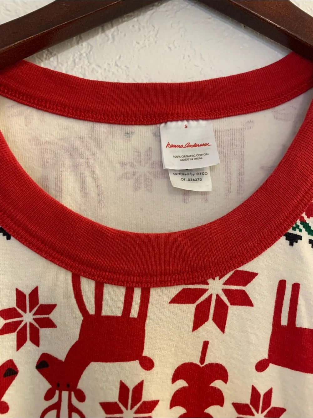 Hanna Andersson Women's Holiday HannaJams™ Pajama Top 100% Organic Cotton S